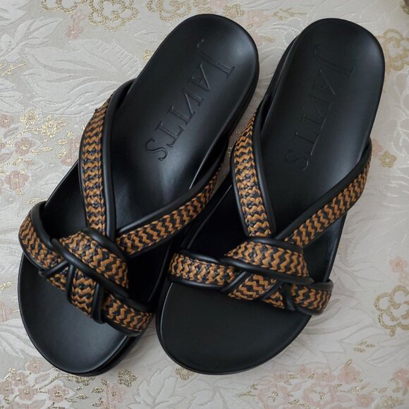 Eric Javits Notti Straw Braid Knot Sandals Size 8.5 - Picture 2 of 11